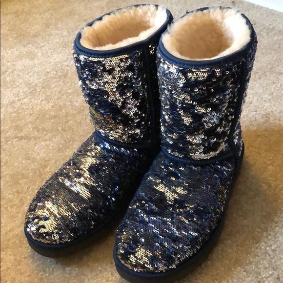 navy sequin uggs